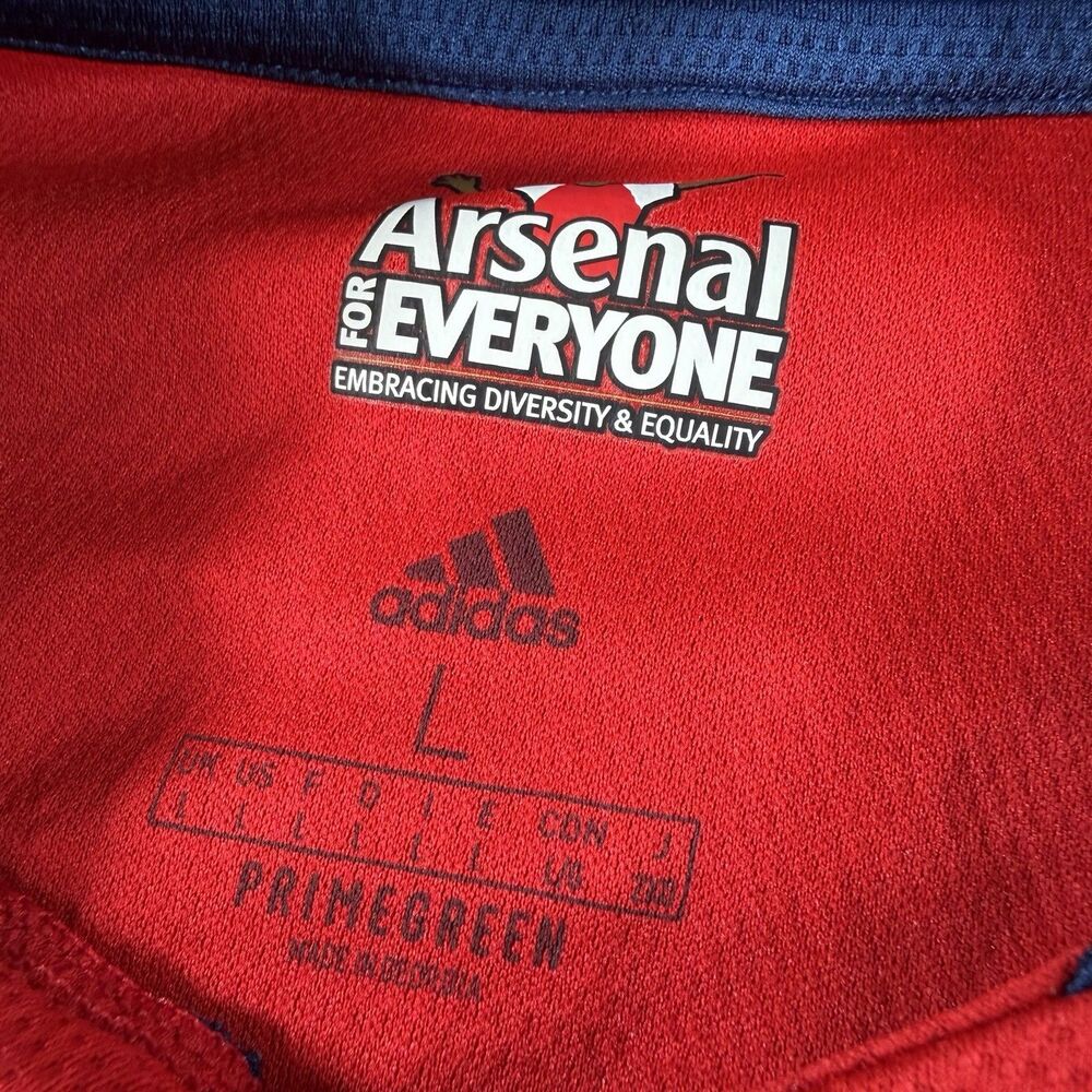 Arsenal FC Smith Rowe #10 Jersey Mens Large Adidas Red Soccer Shirt Kit Gunners - Picture 3 of 6